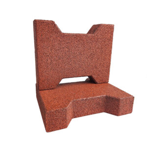 Doppel-T Gummipflaster für Ställe & Paddocks Rot (2)