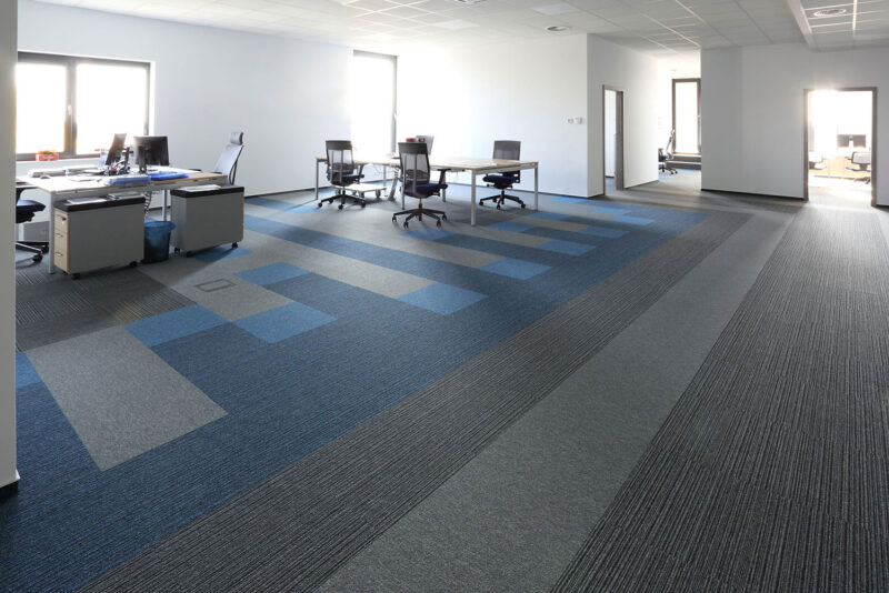 Teppichfliesen Burmatex Go To 21903 Medium Grey Stripe