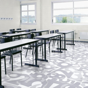 Akustik Bodenbelag Gerflor Taralay Impression Acoustic 1103 Happy Number Grey