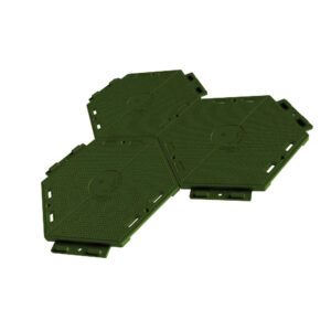 Grüne Bodenplatten aus Kunststoff