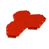 Rote Bodenplatten aus Kunststoff