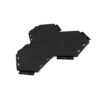 Schwarze Bodenplatten aus Kunststoff