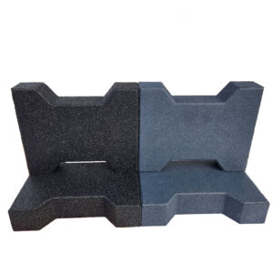 Doppel-T Gummipflaster für Ställe & Paddocks Schwarz Grau