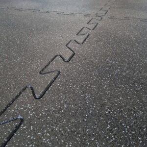 Gummi-Sportboden Puzzlematte mit grauem EPDM