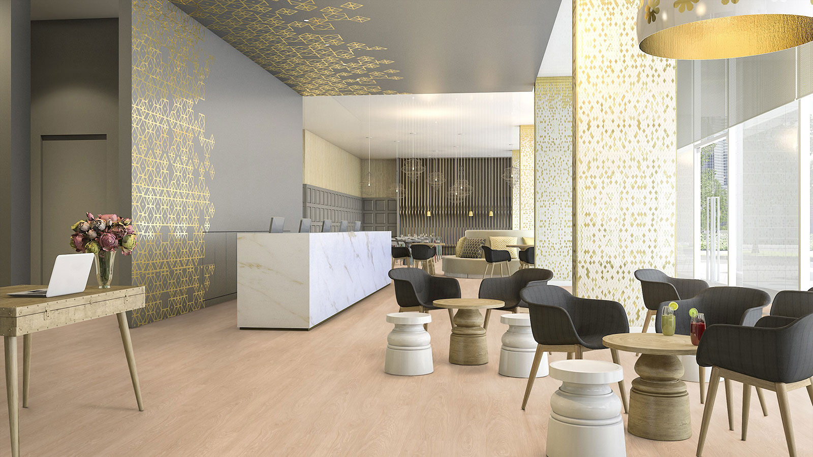 Gerflor Creation 55 – Designboden zum Kleben – 1272 Lounge Oak Beige